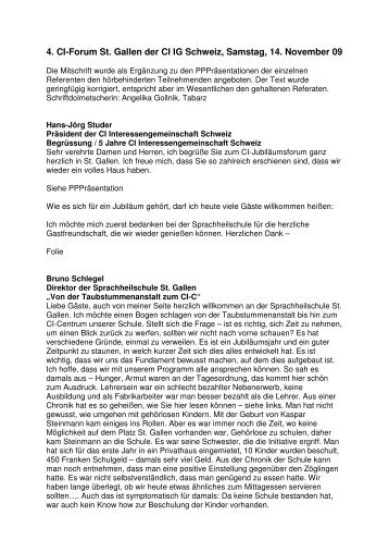 Mitschrift 4 CI-Forum St Gallen CI IG Schweiz Korr - CI ...