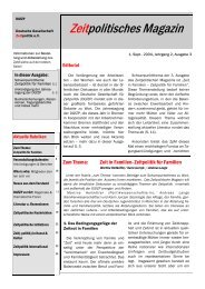 Zeitpolitisches Magazin - Deutsche Gesellschaft für Zeitpolitik