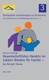 Gewerkschaftliches Handeln im Lokalen Bündnis für Familie –