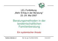 Beratungsmethoden in der Landwirtschaftl. Familienberatung