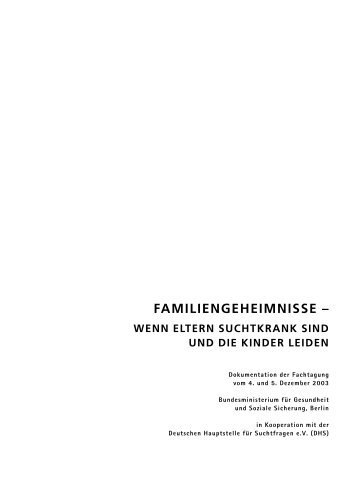 familiengeheimnisse - Die Drogenbeauftragte der Bundesregierung