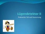 Johanna Haß und Elke Neubert, Lügendetektor - Experimente