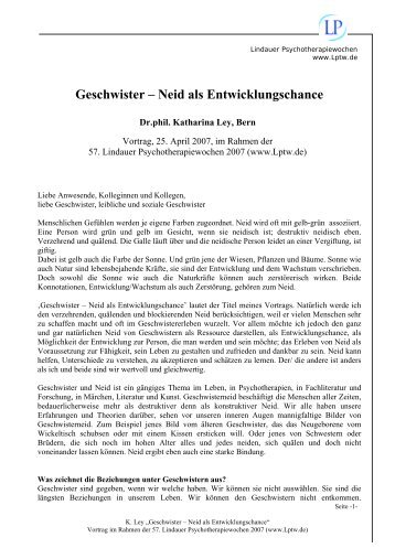 Geschwister - Neid als Entwicklungschance (pdf) - Lindauer ...