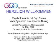 Psychotherapie mit Ego States - Psychiatrische Klinik Zugersee