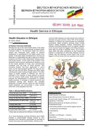 Health Service in Ethiopia - Deutsch-Aethiopischer-Verein