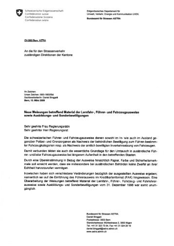 Schweizerische Eidgenossenschaft Eidgenössisches Departement ...