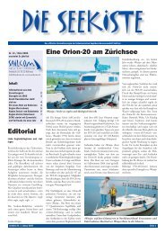 Eine Orion-20 am Zürichsee Editorial - SailCom