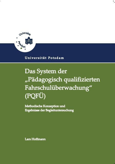 „Pädagogisch qualifizierten Fahrschulüberwachung“ (PQFÜ)