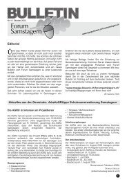 Seite 01, Editorial, AGRU - Forum Samstagern