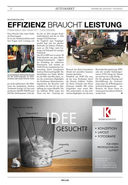 AutomArkt - HRO·LIFE - Das Magazin für die Hansestadt Rostock