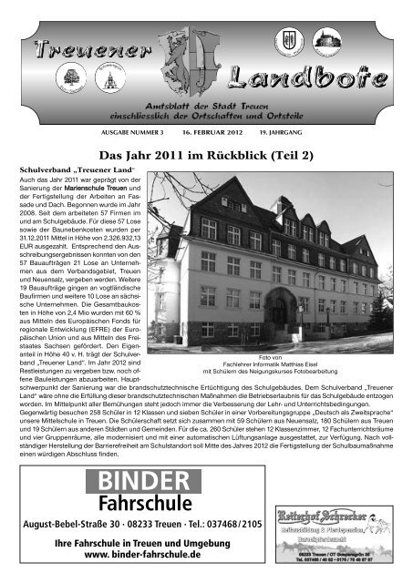 Das Jahr 2011 im Rückblick (Teil 2) - Treuen