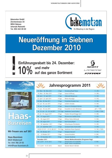 Ausgabe Dezember 2010/Januar 2011 - Zimmerberg-Magazin