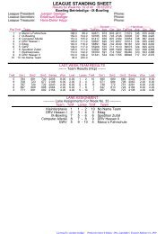 Aktuelle Tabelle vom 05.12.2012 - iX-Bowling