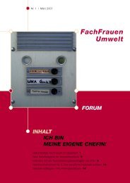 Forum 1 /2007 - FachFrauen Umwelt