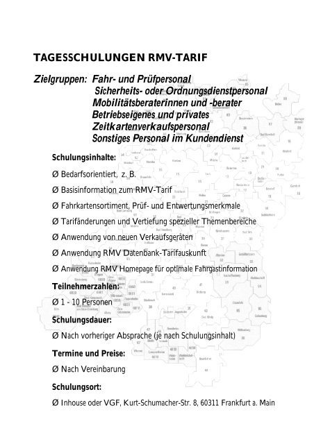 Schulungsprogramm VGF