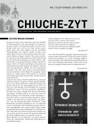 Chiuche-Zyt - Evangelisch-reformierte Kirchgemeinde Trachselwald