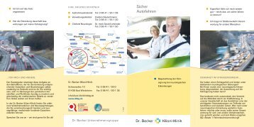 Sicher autofahren Dr. Becker Kiliani-Klinik - Dr. Becker Klinikgruppe