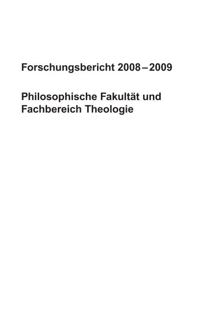 Forschungsbericht Philosophische Fakultat Friedrich Alexander