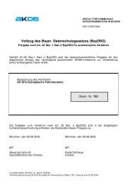 Vollzug des Bayer. Datenschutzgesetzes (BayDSG) - AKDB