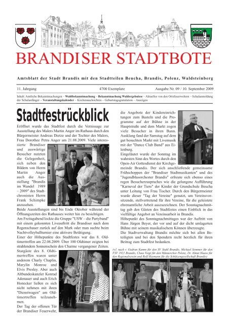 Stadtfestrückblick - Brandiser Stadtbote