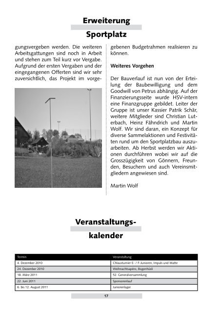Blickpunkt Ausgabe 27 - Hildisrieder Sportverein