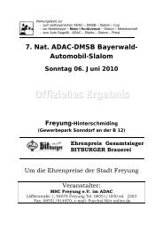 7. Nat. ADAC-DMSB-Bayerwald-Automobilslalom
