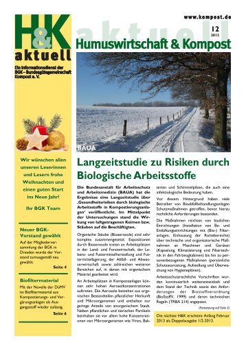 Ausgabe 12 - 2012 - Bundesgütegemeinschaft Kompost e.V.