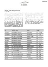 Liste der Kindertageseinrichtungen in Wilnsdorf