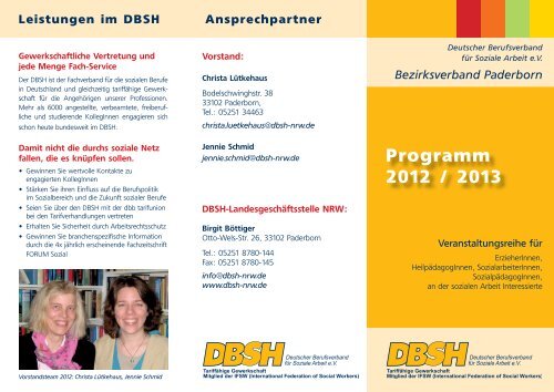 Programm 2012 / 2013 - DBSH NRW