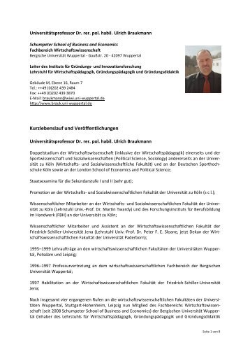(Auszug) und Kurzlebenslauf (pdf-Dokument) - Prof. Dr. Braukmann ...