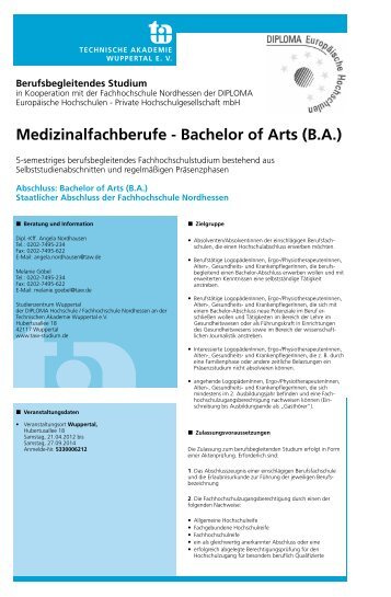 Bachelor of Arts (BA) - Studium-taw.de