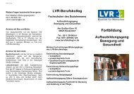 Flyer Aufbaubildungsgang Bewegung und Gesundheit - Berufskolleg