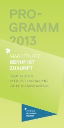 Programm 2013 Marktplatz Beruf ist - Didacta