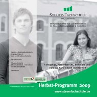 Herbstprogramm 2009 - Steuer-Fachschule Dr. Endriss