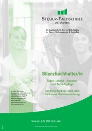 Bilanzbuchhalter - Steuer-Fachschule Dr. Endriss