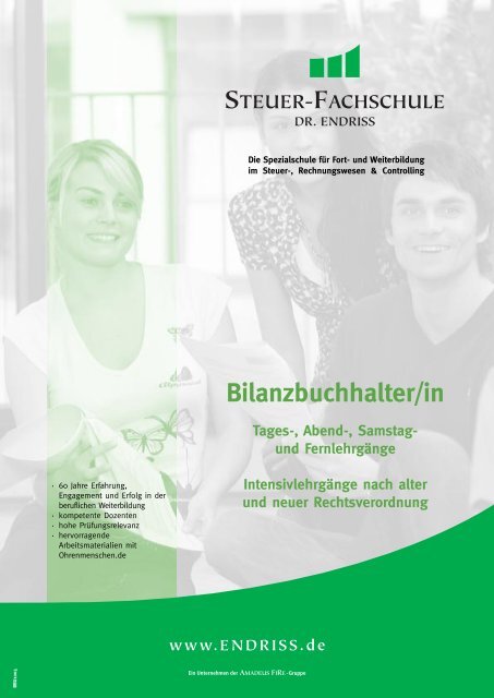 Bilanzbuchhalter In Steuer Fachschule Dr Endriss