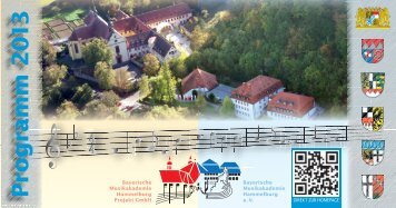 Pro g ra m m 2 0 13 - Bayerische Musikakademie Hammelburg