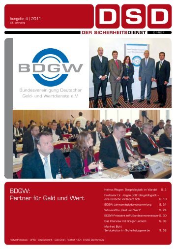 Andreas Burgdorf Obmann im DIN-Arbeits- ausschuss Wach - BDGW