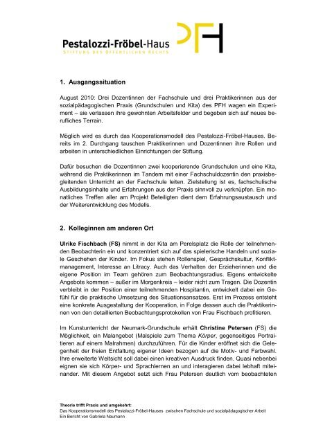 Theorie trifft Praxis und umgekehrt: Das Kooperationsmodell des ...