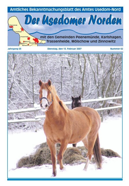 Amtsblatt Nummer 02 (13. Februar 2007) - Amt Usedom-Nord