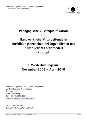 Pädagogische Zusatzqualifikation für Handwerkliche Mitarbeitende ...