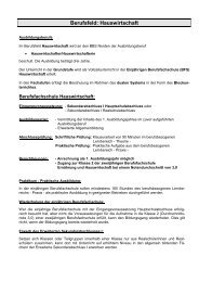 Berufsfeld: Hauswirtschaft - BBS Norden