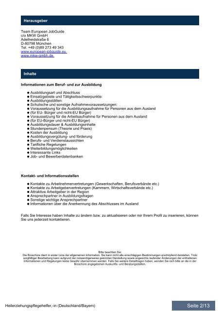 Arbeits- und Berufsinformationen - European JobGuide