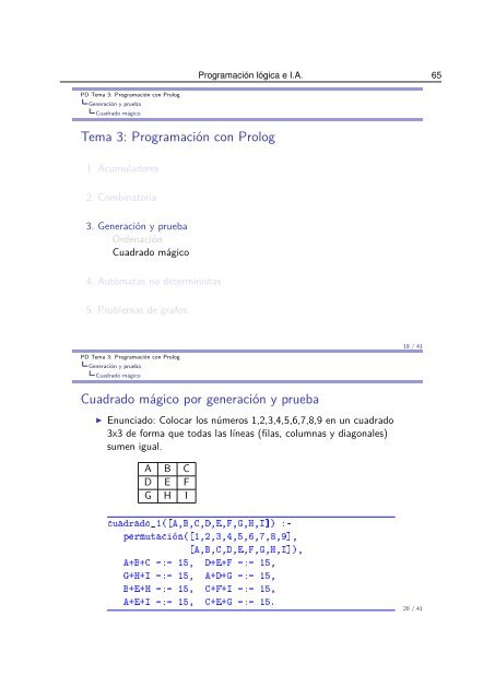 Temas de “Programación lógica e I.A.”