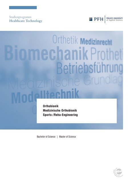 Studienprogramm Healthcare Technology - PFH Private Hochschule ...