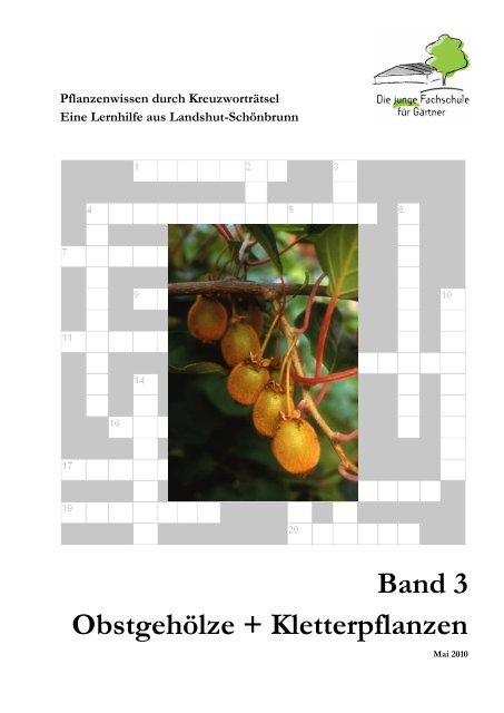 Ratselvorlage Als Pdf Fachschule Fur Gartenbau