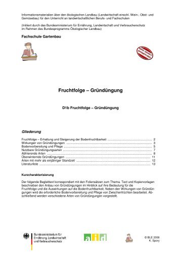 Fruchtfolge – Gründüngung - Oekolandbau.de