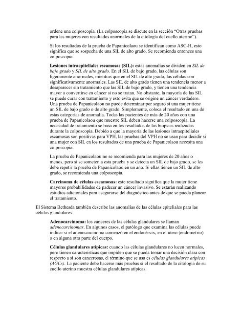 Cáncer de cuello uterino: detección temprana y prevención