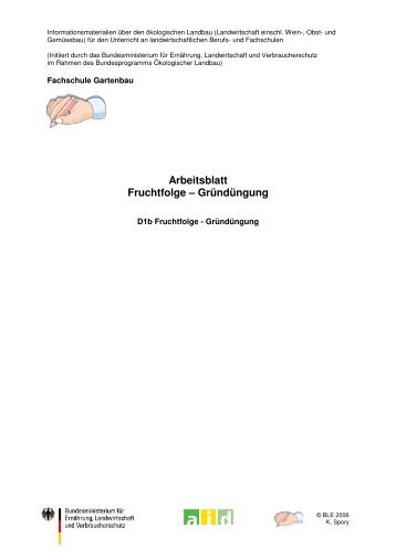 Arbeitsblatt Fruchtfolge – Gründüngung - Oekolandbau.de