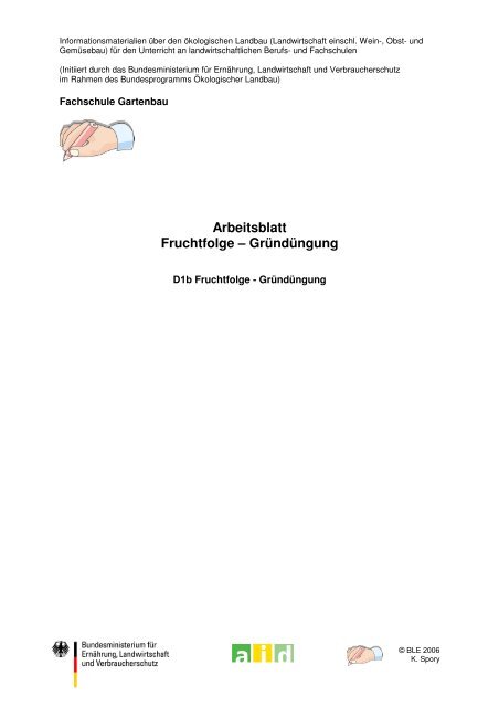 Arbeitsblatt Fruchtfolge – Gründüngung - Oekolandbau.de